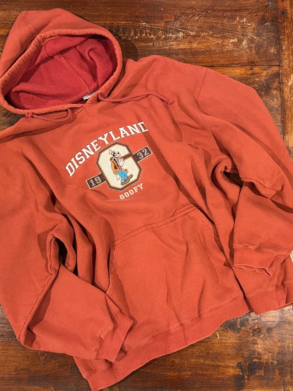 Vintage Disney Disneyland Goffy Embroidered Hoodie Sweatshirt XXL/2XL